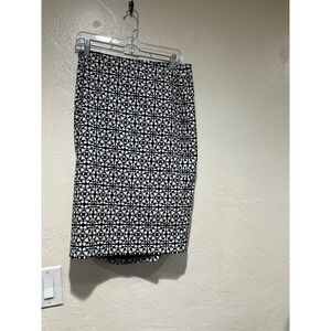 Jones Studio Separates Black White‎ Geometric Print Pencil Skirt Womens Size 14